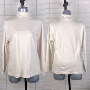 2$25 Cream beige neutrals minimalist Turtleneck sweater size large